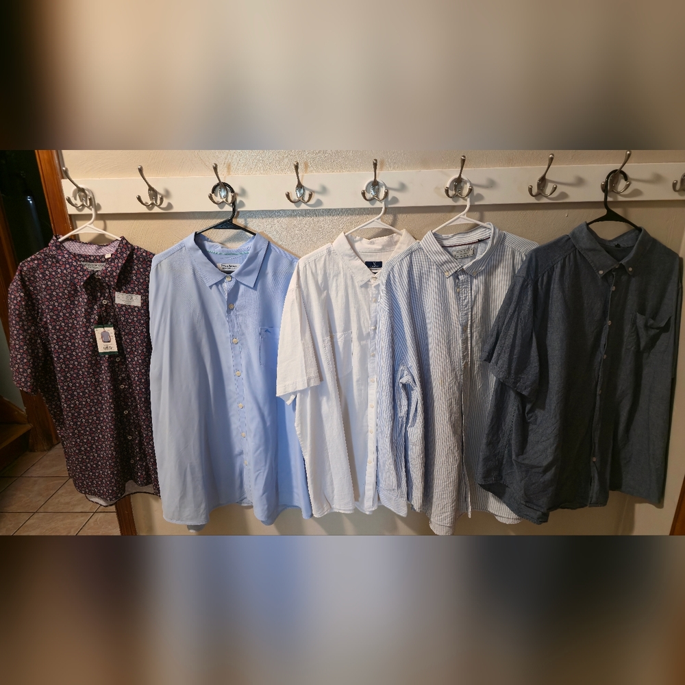 Bundle of 5 Big & Tall Men’s 3XL Dress Shirts – Tommy Bahama, Nick Graham & More